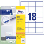 Avery univerzális etikett - fehér 64 x 45 mm  25 + 5 EXTRA ív/csomag