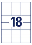 Avery univerzális etikett - fehér 64 x 45 mm  25 + 5 EXTRA ív/csomag