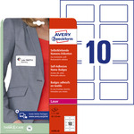 Avery öntapadó textil etikett - fehér 80 x 50 mm 20 ív/csomag