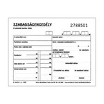 Szabads&aacute;genged&eacute;ly t&ouml;mb A/6 50x2 lapos, B.18-49/V