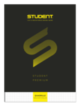 ICO Student Premium füzet, A4 kockás lapos (87-32) fekete borító