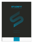 ICO Student Premium füzet, A4 kockás lapos (87-32) fekete borító