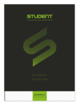 ICO Student Premium füzet, A4 kockás lapos (87-32) fekete borító