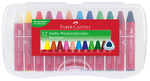Faber-Castell Zsírkrétakészlet 12db-os háromszögletű Jumbo + kaparóval műanyag dobozban