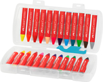 Faber-Castell Zsírkrétakészlet 24db-os háromszögletű Jumbo + kaparóval műanyag dobozban