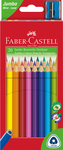 Faber-Castell Színes ceruza-készlet 20db-os háromszögletű Jumbo Junior + hegyező
