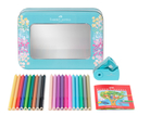Faber-Castell Színes ceruza-készlet 20db-os háromszögletű SPARKLE + Sleeve hegyező fém dobozban