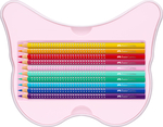 Faber-Castell Színes ceruza-készlet 20db-os háromszögletű SPARKLE pillangós fém dobozban (12db alap +8db pasztell szín)