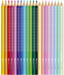 Faber-Castell Színes ceruza-készlet 20db-os háromszögletű SPARKLE pillangós fém dobozban (12db alap +8db pasztell szín)