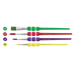 Faber-Castell Ecsetkészlet 4db-os puha tapintású kerek/lapos végű (2;6;10/12-es méretű)