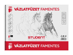 ICO STUDENT B4 v&aacute;zlatf&uuml;zet, famentes, 160g, 32 lap, spir&aacute;lozott