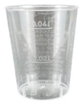 Snapszos pohár, műanyag, 40ml áttetsző 50db/csomag