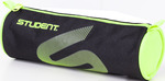 Tolltart&oacute; Ico Student fekete / neonz&ouml;ld, Henger alak&uacute; textil tolltart&oacute;.