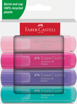 Faber-Castell Sz&ouml;vegkiemelő k&eacute;szlet 4db-os 46 pasztell pap&iacute;r dobozban (piros&iacute;t&oacute;,lil&aacute;s r&oacute;zsasz&iacute;n,lila,t&uuml;rkiz)
