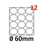Köretikett 60mm 12 cimke/lap 100lap