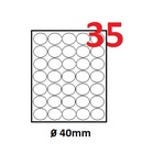 Köretikett 40mm 5 lap/csomag