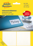 Avery univerzális kézzel írható, nem nyomtatható címke 80 x 54 mm - fehér, 112 db/csom