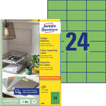 Etikett Avery 3450, 70x37mm zöld, 100 lapos (2400 címke)
