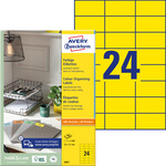 Etikett Avery 3451, 70x37mm sárga, 100 lapos (2400 címke)