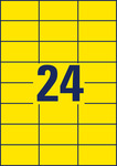 Etikett Avery 3451, 70x37mm sárga, 100 lapos (2400 címke)