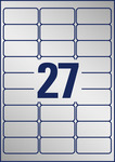 Avery ipari ezüst poliészter etikett 63,5 x 29,6 mm 20 ív/csomag
