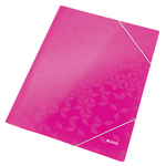 Gumis mappa, 15 mm, karton, A4, LEITZ Wow, pink