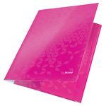 Gumis mappa, 15 mm, karton, A4, LEITZ Wow, pink