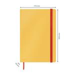Leitz COSY Soft touch jegyzetfüzet (B5), meleg sárga, vonalas