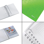 Leitz WOW spirálfüzet, A5, vonalas, zöld (46390064 helyettesítője) 46390054