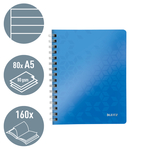 Leitz WOW spirálfüzet, A5, vonalas, kék 46390036