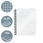 Leitz WOW spirálfüzet, A5, kockás, fehér 46410001
