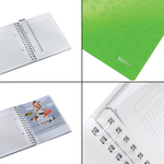 Leitz WOW spirálfüzet, A5, kockás, zöld (46410064 helyettesítője) 46410054