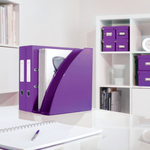 Leitz WOW spirálfüzet, A5, kockás, lila 46410062