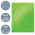 Leitz WOW spirálfüzet, A4, vonalas, zöld (46370064 helyettesítője) 46370054