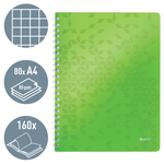 Leitz WOW spirálfüzet, A4, kockás, zöld (46380064 helyettesítője) 46380054