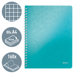 Leitz WOW spirálfüzet, A4, kockás, jégkék 46380051