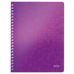 WOW spirálfüzet, A4, kockás, lila 46380062