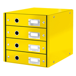 Leitz CLICK&STORE 4-fiókos irattároló, sárga 60490016
