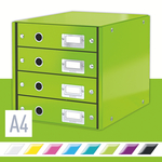Leitz CLICK&STORE 4-fiókos irattároló, zöld (60490064 helyettesítője) 60490054