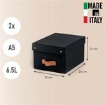 Leitz Puro karton t&aacute;rol&oacute;doboz S m&eacute;ret 2db fekete