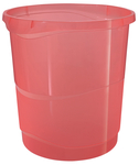 Esselte Colour'Breeze papírkosár, 14l áttettsző, korall