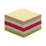 Tömbkocka 85x85x50mm ragasztott pasztell színes