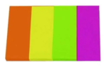 Jel&ouml;lőc&iacute;mke OFFICIAL oldaljel&ouml;lő brilliant, 4 neon sz&iacute;n, sz&iacute;nenk&eacute;nt 20x50 mm-es lapok, 4x40 lap