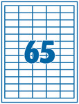 Etikett 38,1x21,2mm 65 címke/lap 100 ív/doboz