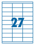 Etikett 70x32mm 27 címke/lap 100 ív/doboz