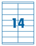 Etikett 105x41mm 14 címke/lap 100 ív/doboz