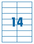 Etikett 105x42,4mm 14 címke/lap 100 ív/doboz