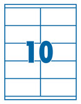 Etikett 105x58/57mm 10 címke/lap 100 ív/doboz