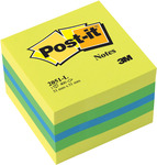 Öntapadós jegyzettömb 51x51 neon citrom 400lap 3M Post-it