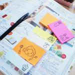 &Ouml;ntapad&oacute;s jegyzett&ouml;mb 38x51, neon mix, 12x100lap Stick'n